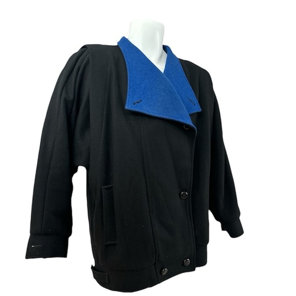 Retro 80s Reporter by Alto Wool Blend Jacket Size 9/10 - Picture 4 of 12